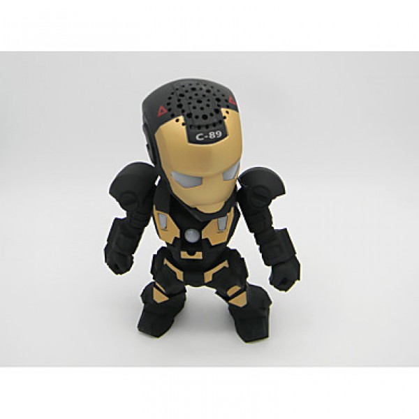 Iron Man Robot Wireless Bluetooth Speaker Mini Portable Light Card Audio Subwoofer