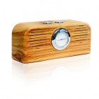Wood Grain Retro Watch Bluetooth Speaker Fashion Design FM Raido Speaker Support TF Card with A Watch Time Display