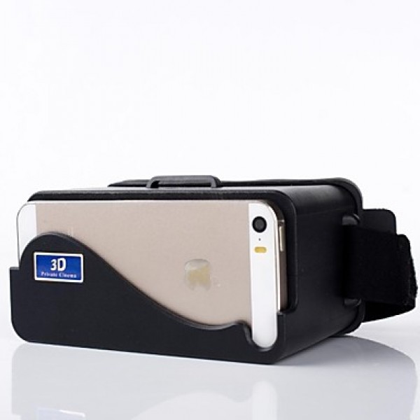 For iPhone 5 5s 5c Cardboard Head Mount Plastic Virtual Reality 3D Video Glasses  