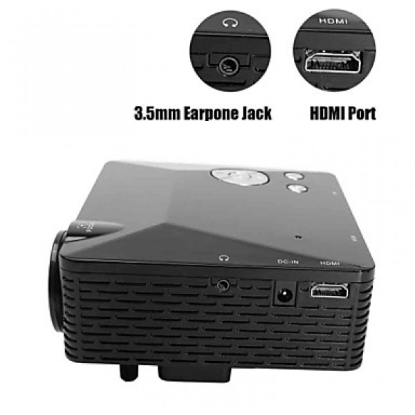 LP-6B Portable FHD 1080P LED Projector w/ HDMI, VAG, USB 2.0, AV, SD  