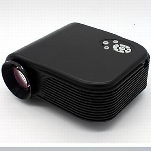 H88 Ultra Portable 180LM 153600 RGB Pixels LED Projector with Remote Control Compatible Computer Mobile Phone U Disk  