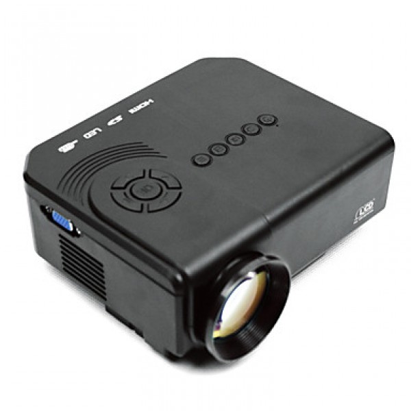 Mini LED Projector Support 1080p HD Video with HDMI, USB, SD, TV, VGA Inputs Portable Mini Projector  