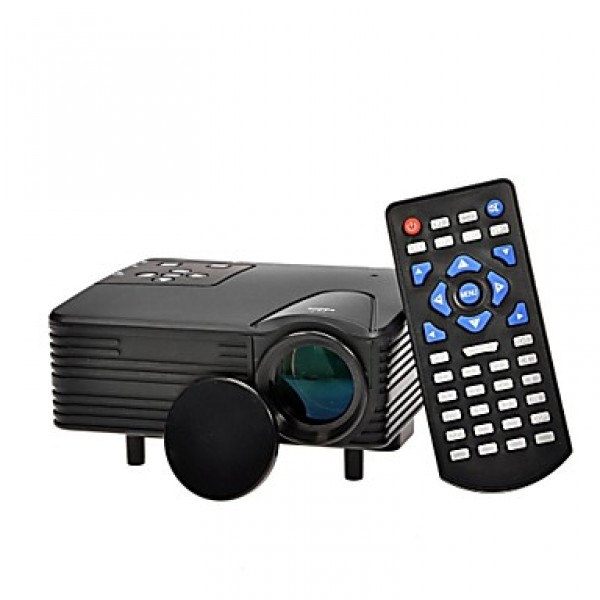 Full HD  Mini VGA (640x480) LCD Image System Multimedia LED Projector with AV/VGA/SD/USB/HDMI Slots(H80)  