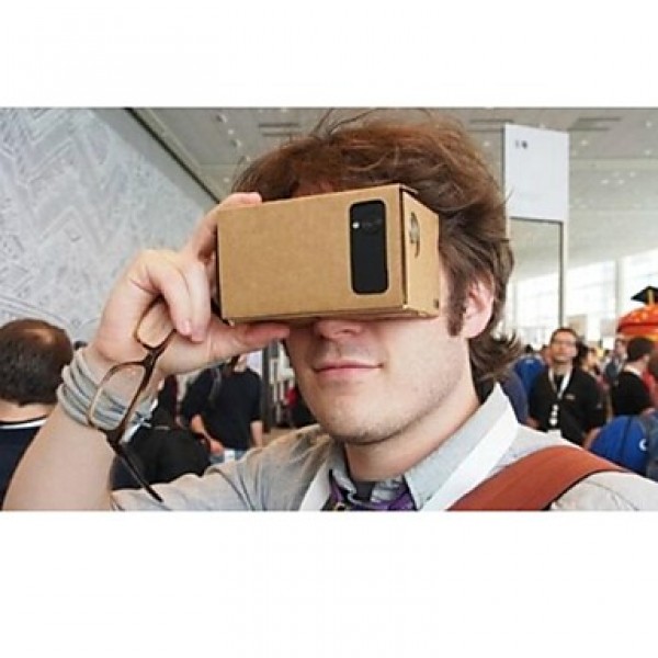 DIY Cardboard Virtual Reality 3D Glasses for iPhone 6 / Samsung Galaxy S5/S4/LG G3/G2/ Google Nexus 5 / Nexus 4  